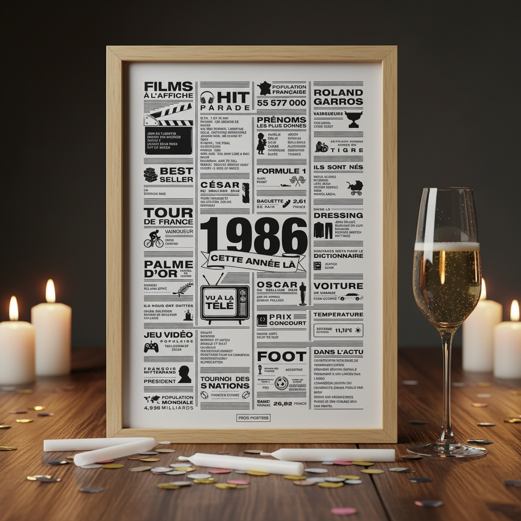 Cadeaux d'anniversaire - Affiches par année de naissance