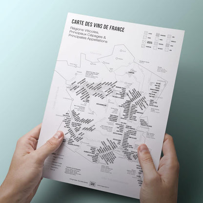 carte des vins de France à imprimer - gratuite
