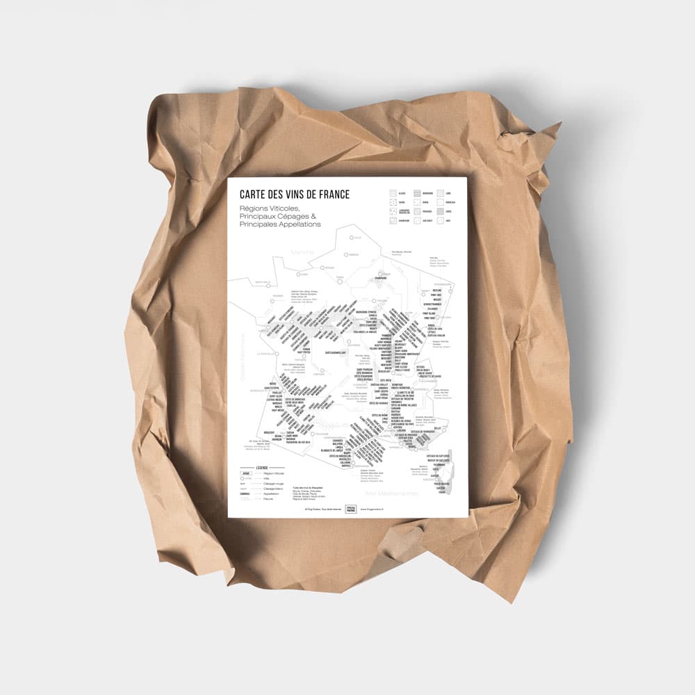 carte des vins de France à imprimer - gratuite