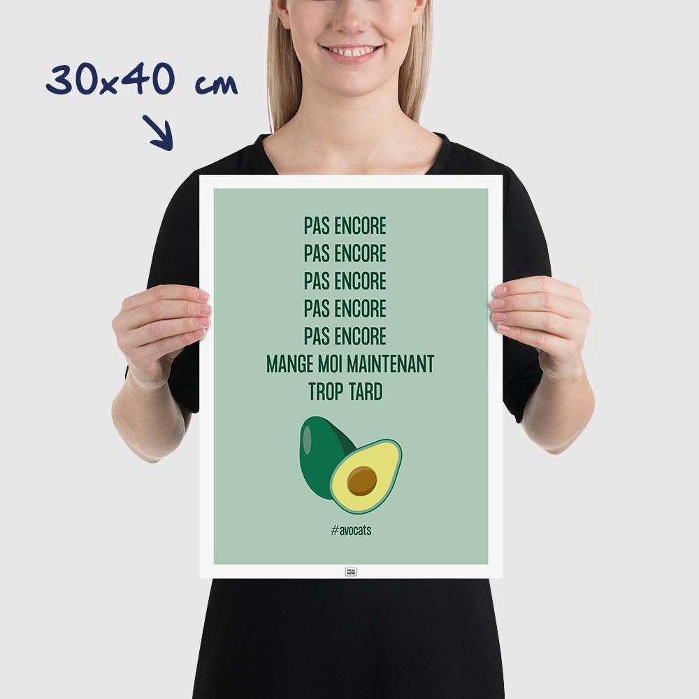 affiche avocat, dimensions 30x40 cm