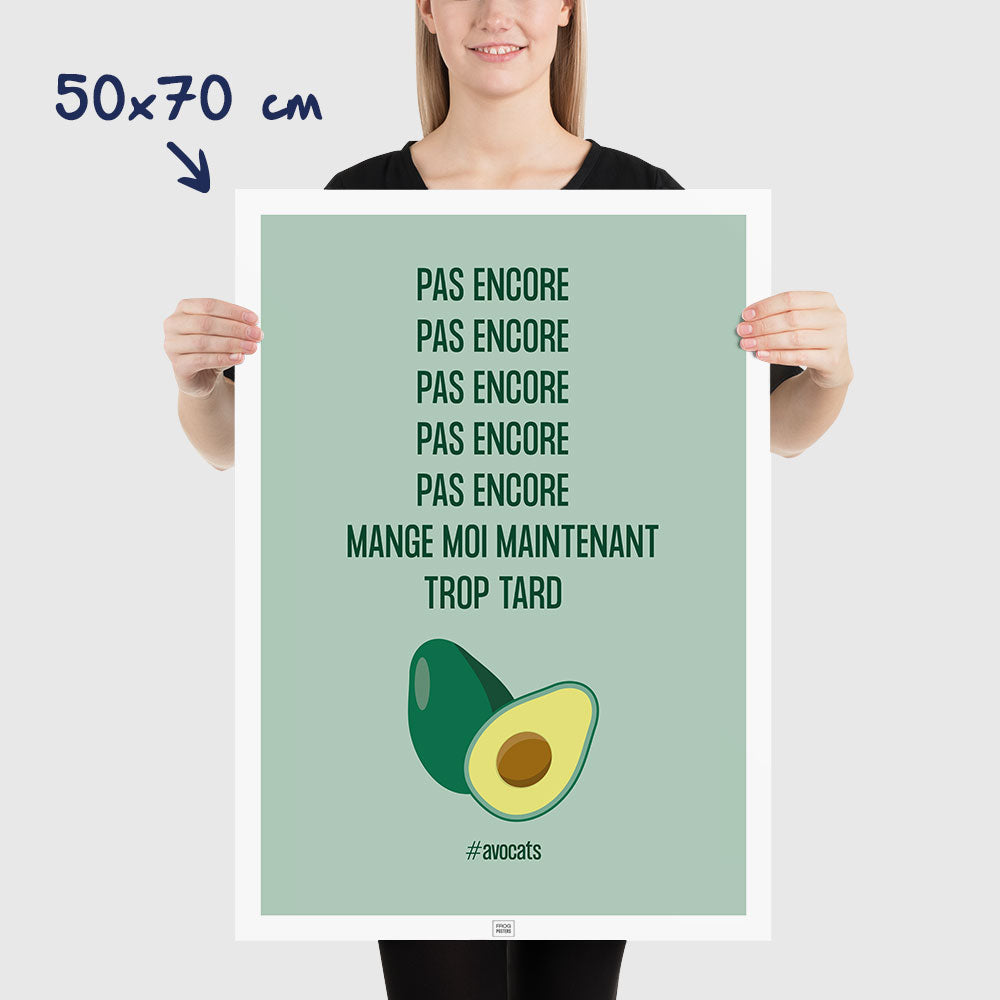 affiche avocat, dimensions 50x70 cm