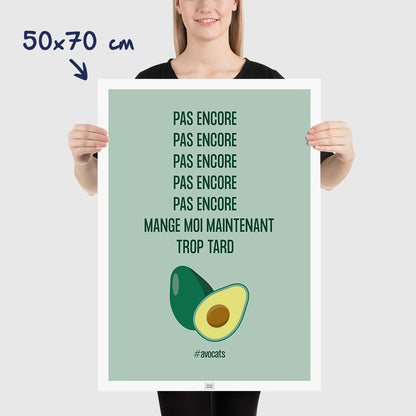 affiche avocat, dimensions 50x70 cm