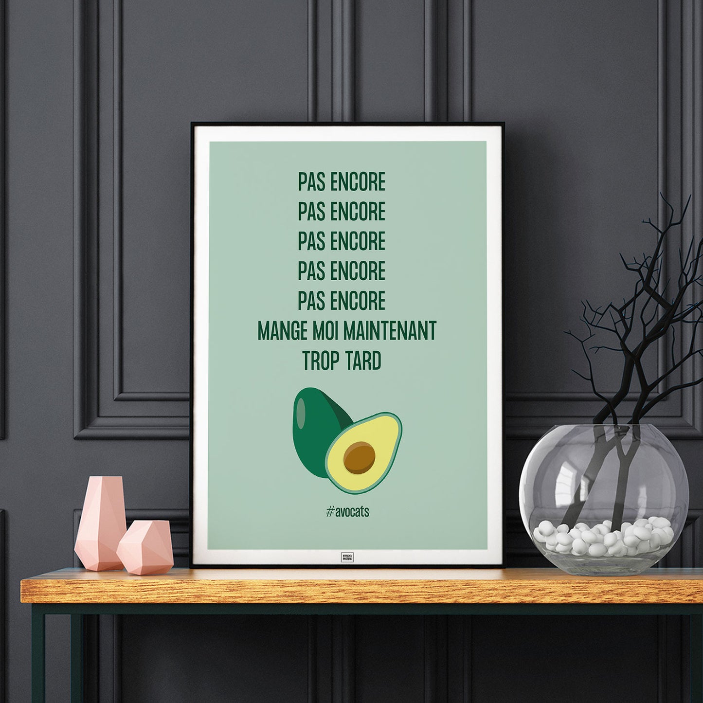 affiche avocat, sur fond sombre