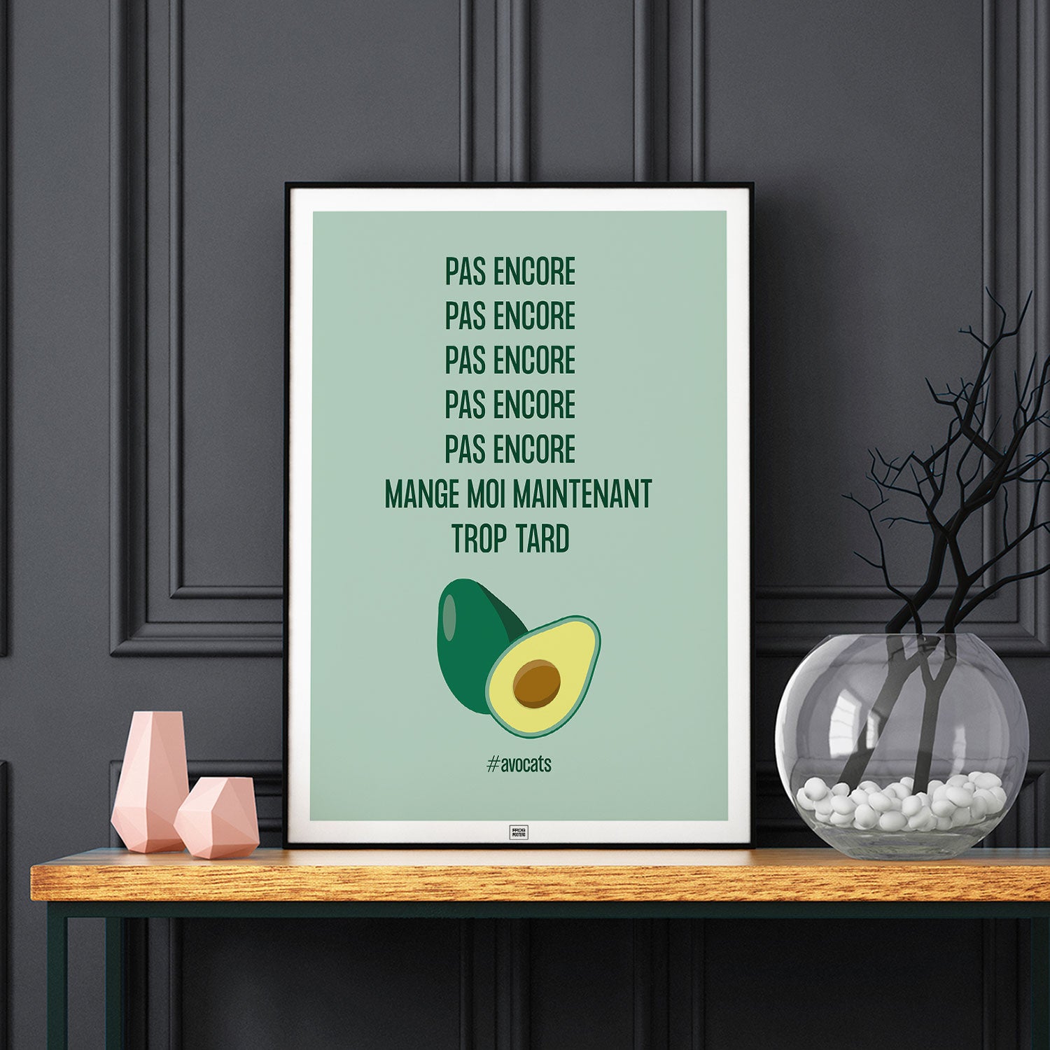 affiche avocat, sur fond sombre