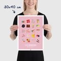 affiche bonbons, affiche candy bar minimaliste, affiche nostalgique, souvenir d'enfance, dimensions 30x40 cm
