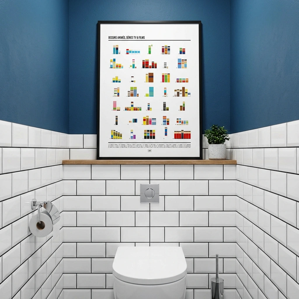 Affiche séries TV, films et dessins animés en pixel art