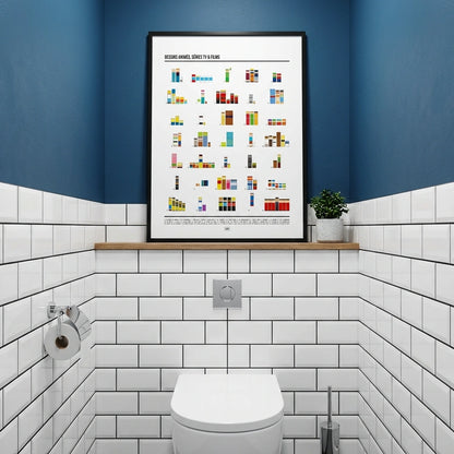 Affiche séries TV, films et dessins animés en pixel art