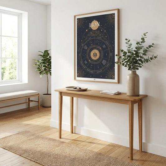 Affiche signe astrologique Lion, poster vintage de signe du zodiaque